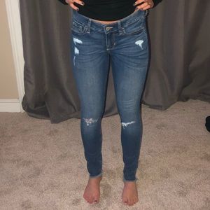 Hollister skinny jeans with rips